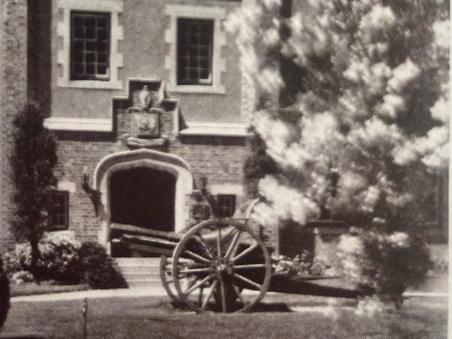 Cannon at the Tower at Brighton Grammar’s main school building circa 1939-42.