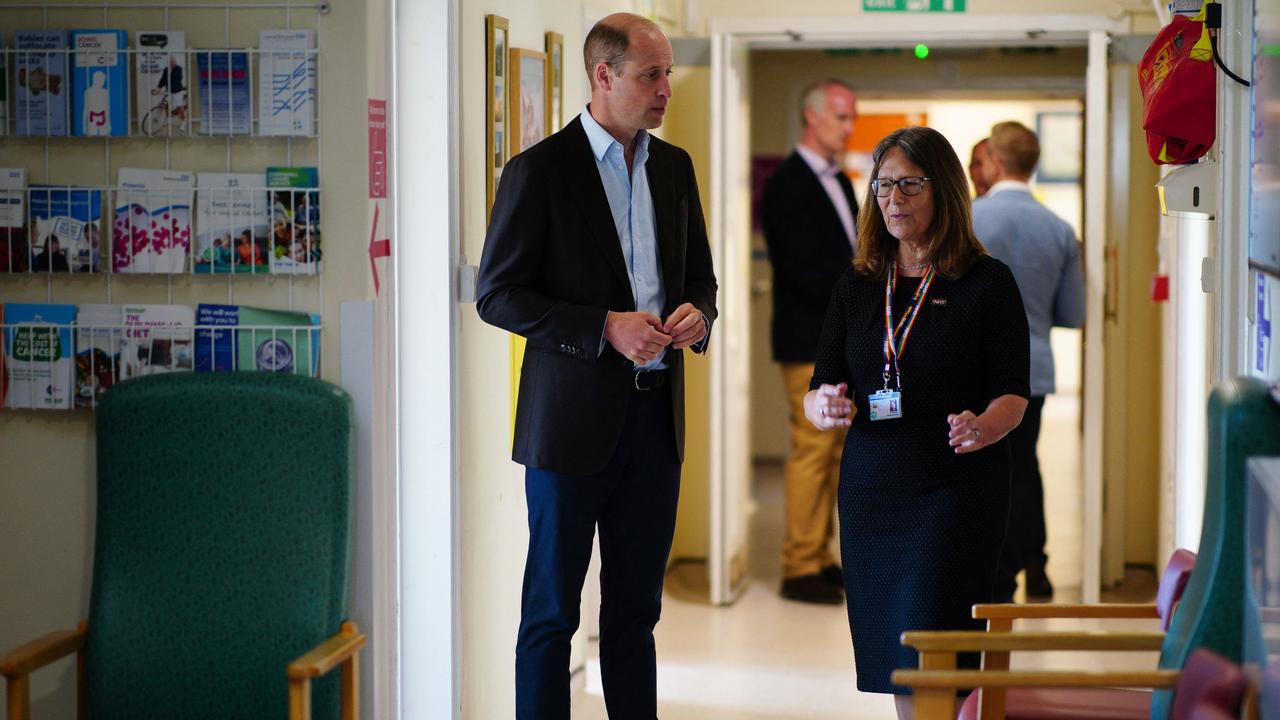 He also learned about the treatments and equipment within St. Mary's Community Hospital. Picture: Ben Birchall/Pool/AFP