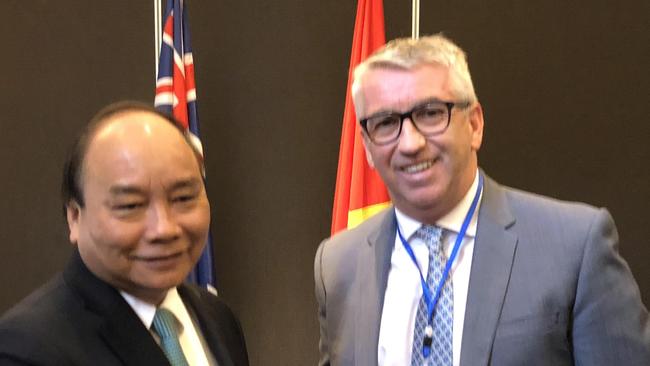 Vietnamese Prime Minister Nguyen Xuan Phuc with Roland Evans. Photo: Supplied