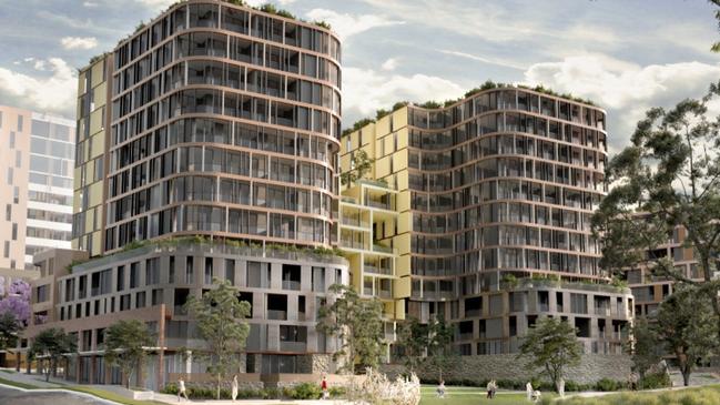 Apartment blocks will range from eight to 12 storeys.