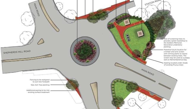 Final plan for the $3.5 million redesign of Blackwood roundabout, due to begin in early 2018.