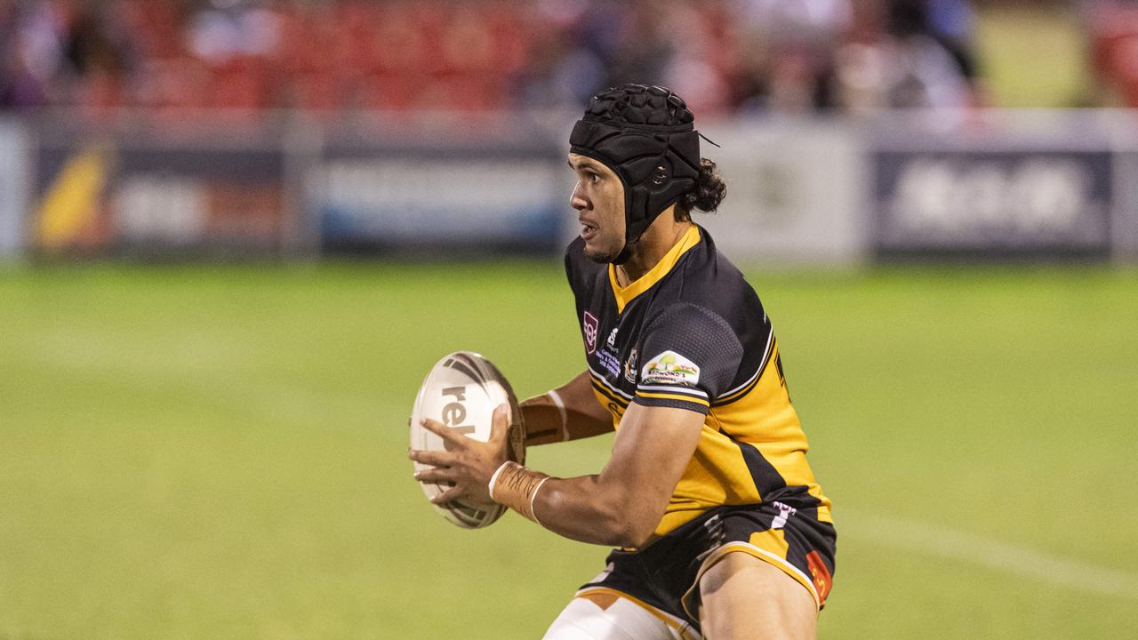Leonard Thomas in action for Gatton during the 2024 A-grade grand final. Picture: Kevin Farmer