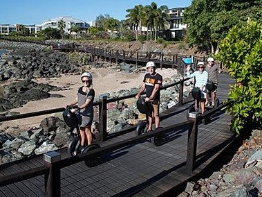 Tourism operators Whitsunday Fun, Ocean Dynamics, Le Shack Whitsunday Adventure, and Whitsunday Segway Tours have the green light to hire out bicycles, electric bicycles, electric tricycles and electric scooters for use all along the Airlie Beach foreshore. File photo