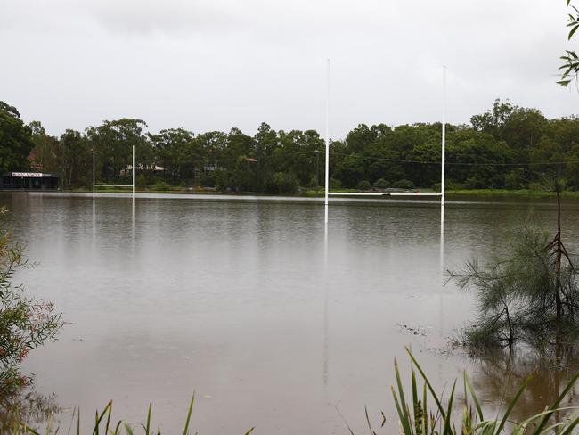 The Titans training field under water. Picture: Tertius Pickard