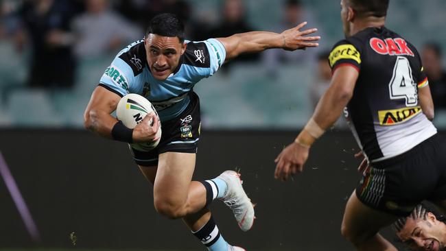 Valentine Holmes has played his entire NRL career at Cronulla so far. Picture: Brett Costello