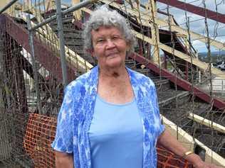 Gympie Family History Society president Margaret Long is sceptical about saving the rattler footbridge. Photo taken in 2018. Picture: Philippe Coquerand
