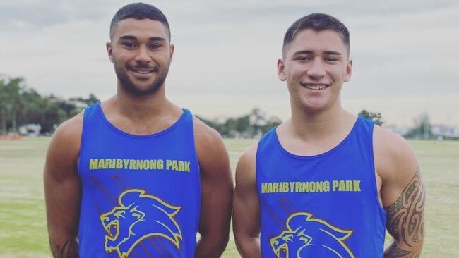 Maribyrnong Park recruits Tom Baravi and Jonah Horo. Picture: Facebook