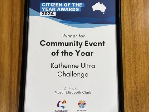 The 2024 Ultra Challenge was announced as "Community Event of the Year" at the Australia Day Awards ceremony. Picture: Katherine Multisports Club Facebook