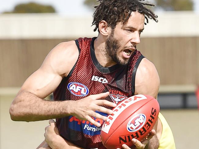 Zac Clarke. Essendon football team pre-season training at Ocean Grove ground. Picture: Alan Barber