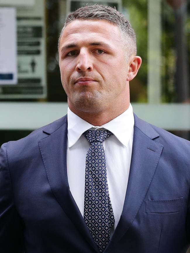 Sam Burgess is awaiting the results of a drug test taken when he was pulled over by police. Picture: David Swift