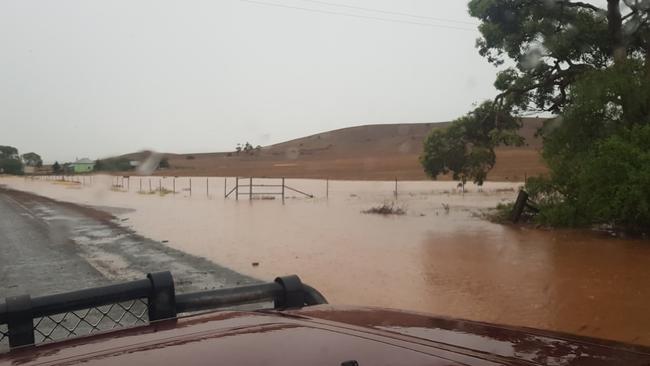 Flooding at Yongala. Picture: Tracy Anne Jonas