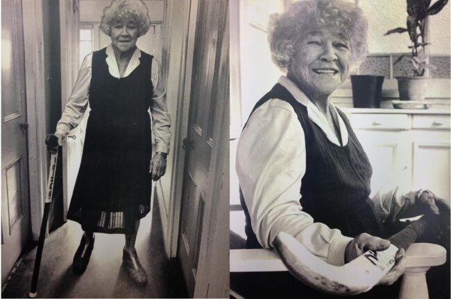 Mary Nairn, the founder of women's hockey in Redcliffe. Photos supplied by Redcliffe Library