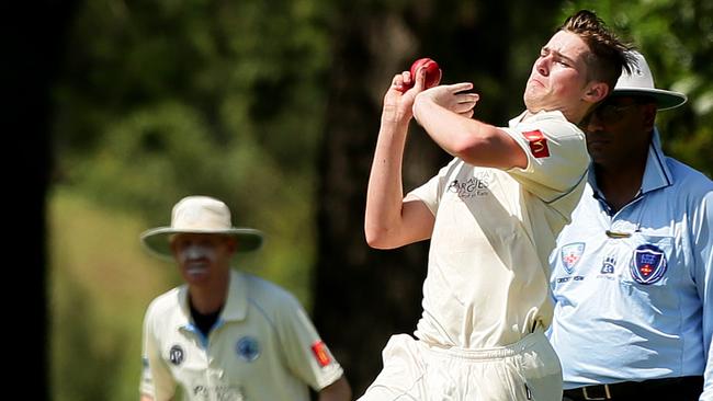 Parramatta's Michael Sullivan bowling in a previous season.