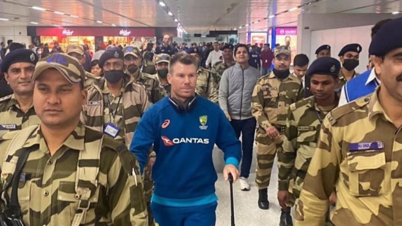 David Warner shares pic of escort through Delhi airport