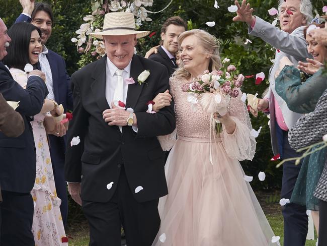 $$$$$$$Exclusive to Sunday Telegraph Do not use before February 2, 2020Alf (Ray Meagher) and Martha (Belinda Giblin) get married in an upcoming episode of Home And Away.