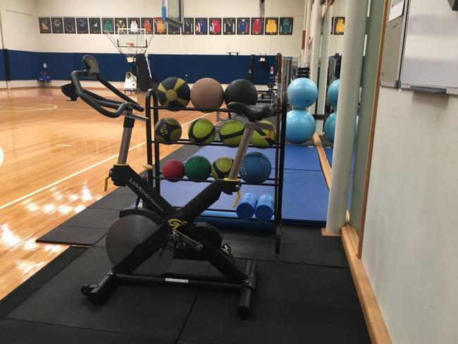 Exercise bikes and medicine balls are helping keep Bogut in top shape.