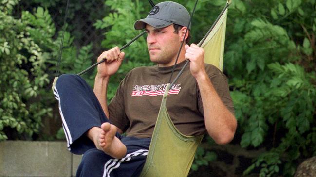 Brad Ottens in the hammock that caused him so much pain.