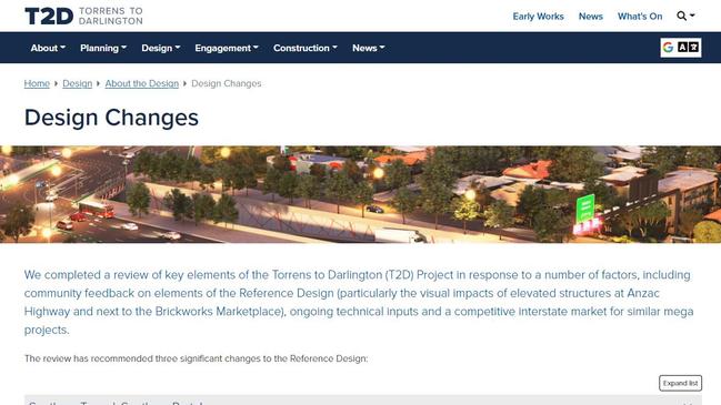 Hidden website reveals major changes to Torrens to Darlington designs.