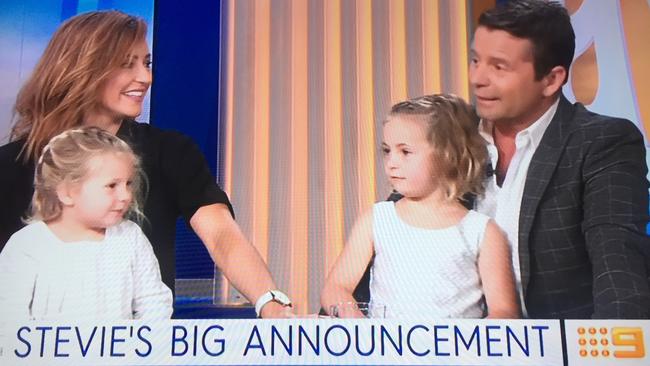 Stevie with his family on the Today Show.