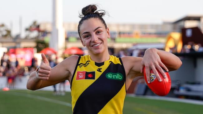 Monique Conti made a blistering start to her campaign. (Photo by Russell Freeman/AFL Photos via Getty Images)