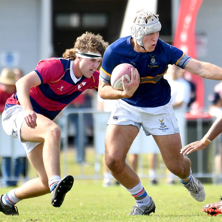 Churchie player Charlie Brosnan. Saturday September 10, 2022. Picture, John Gass