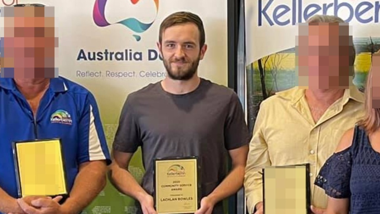 Bowles being awarded the Australia Day 2020 Community Service Award by the Shire of Kellerberrin. Picture: Shire of Kellerberrin