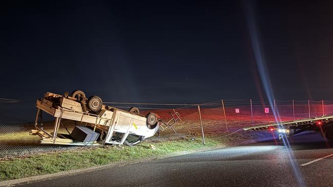 A man fled the scene of a single-vehicle crash near the Toowoomba Airport, about 10pm on October 17, 2024.