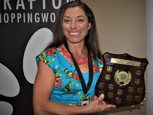 Cyclist Laurelea Moss won the 103.1 FM Loving Life Masters Sports Award for the second time at the 2020 Clarence Valley Sports Awards at Grafton District Services Club on Saturday, 14th November, 2020. Photo Bill North / The Daily Examiner