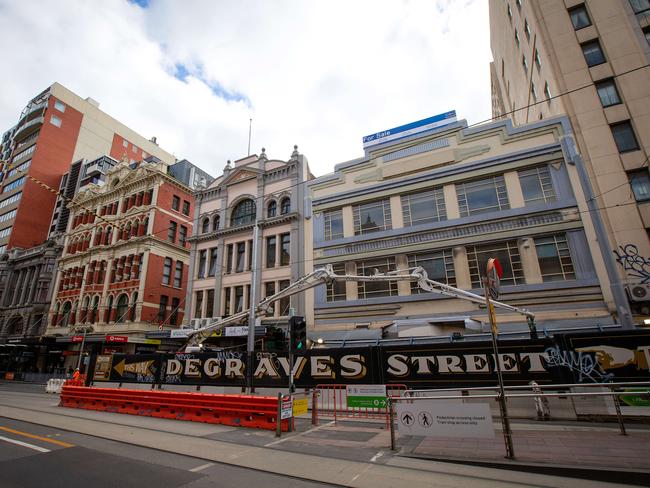 The former Yooralla building on Flinders Street has been floated as proposed site of a new safe injecting room. Picture: Mark Stewart