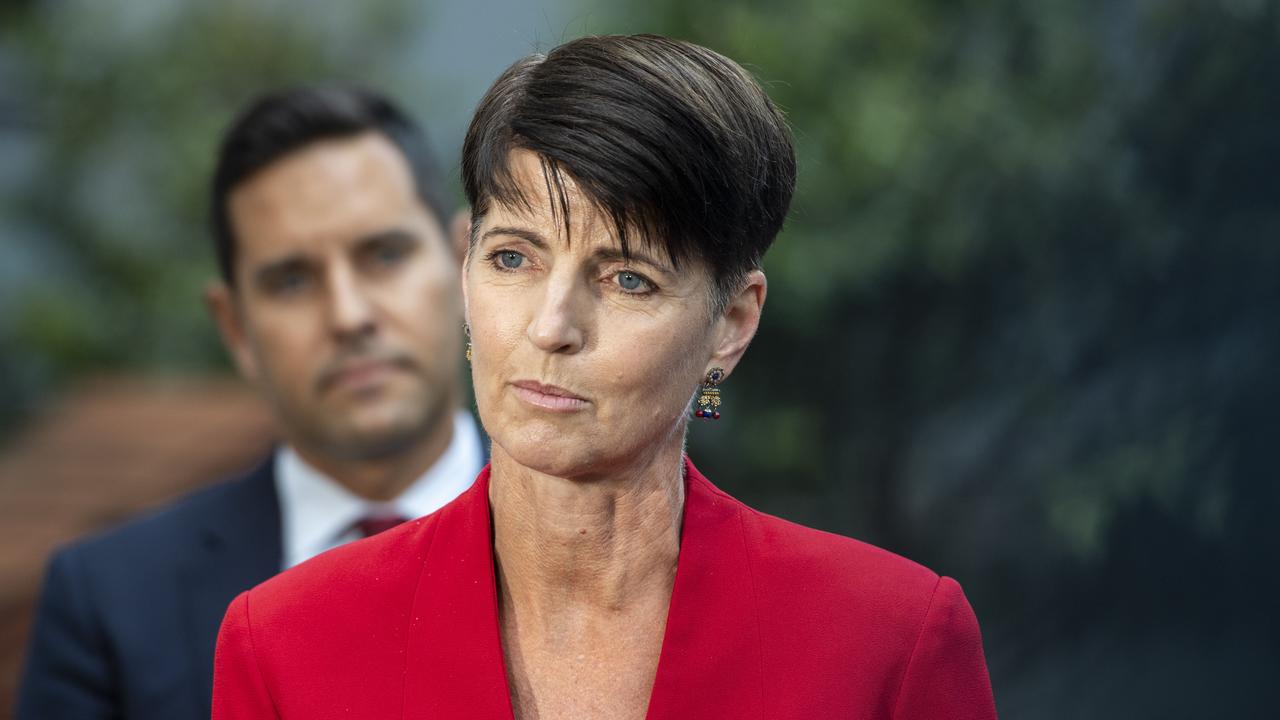 Families and Communities Minister Kate Washington was grilled over increasing staffing exodus of child protection carers. Picture: NCA NewsWire/ Monique Harmer