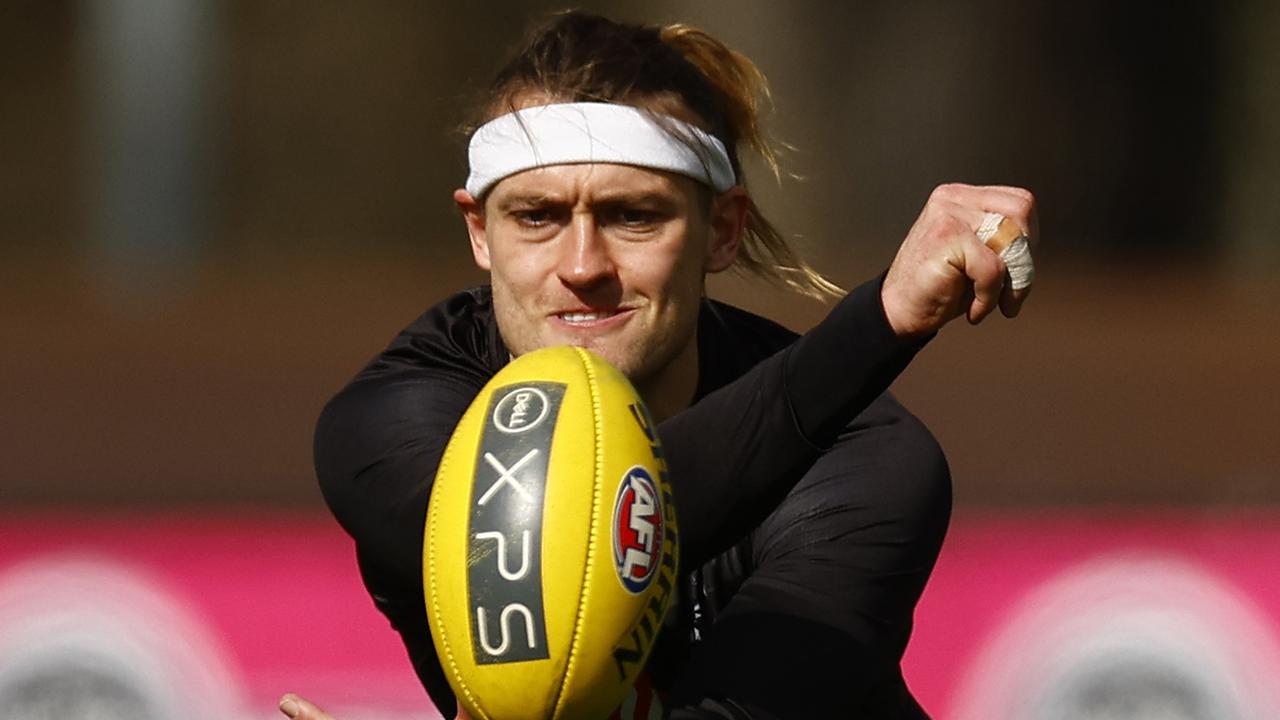 Collingwood say Darcy Moore’s setback shouldn’t impact his 2023 season. Picture: Getty Images