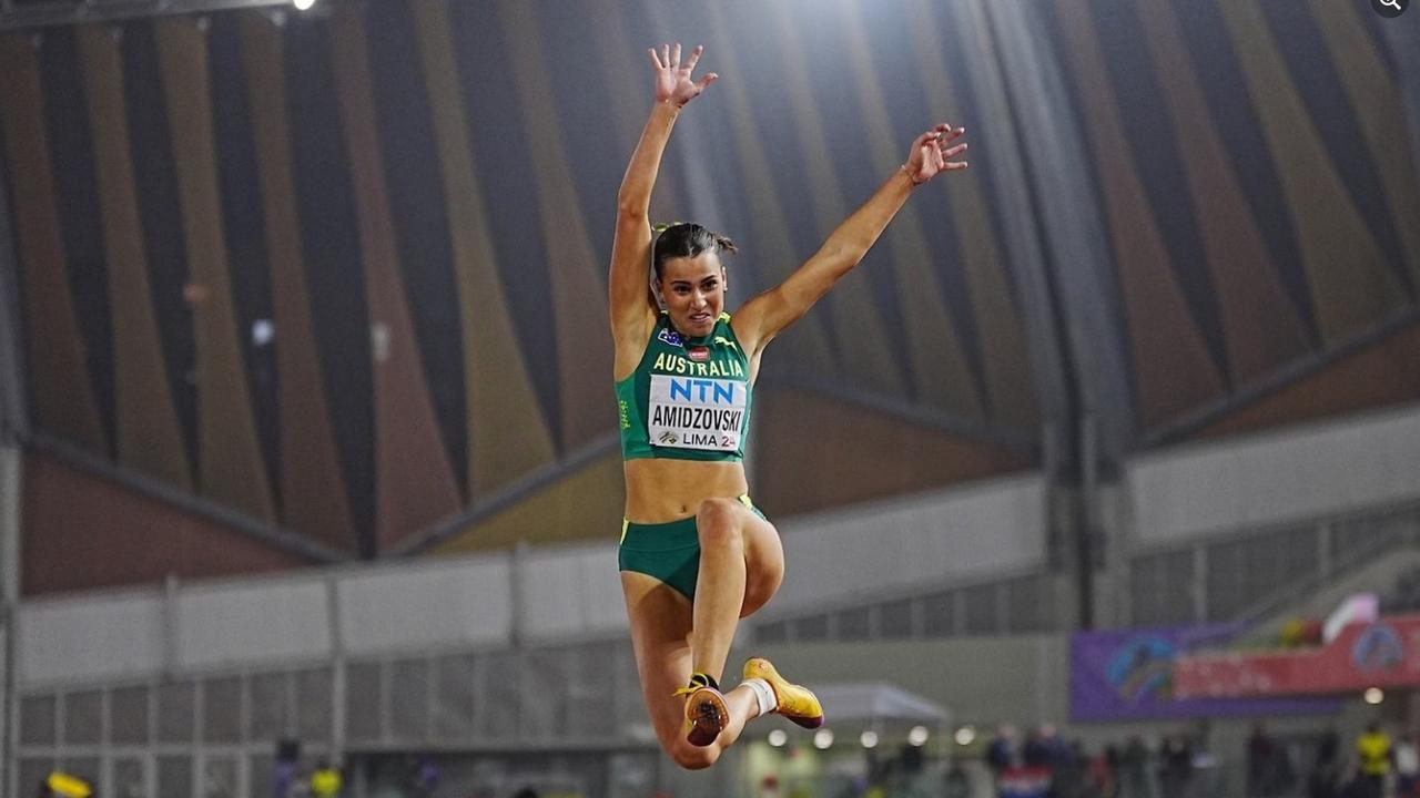 Delta Amidzovski said long jump was her "fun" event. Photo: Facebook/World Athletics