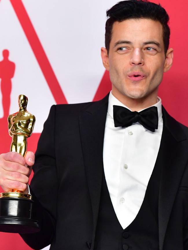 Best Actor winner for Bohemian Rhapsody Rami Malek. Picture: AFP