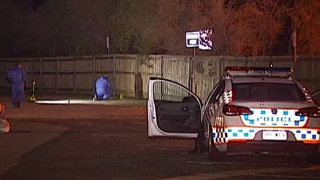 Police investigators at the scene of the assault and rape in 2016. Picture: 7 News