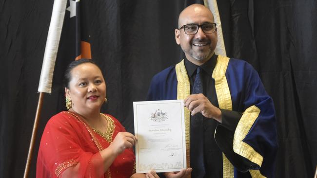 Samjhana Gurung, from Nepal, became an Australian citizen on Australia Day. Picture: Sierra Haigh