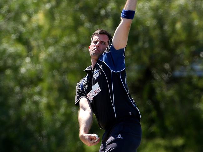 Nathan McNally searches for a wicket. Picture: Hamish Blair