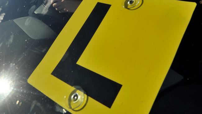 Learner driver Alex Hartley drives around with her 'L' plate. To go with story on world's largest simultaneous driving lesson to be held at Hidden Valley on May 4, 2011.