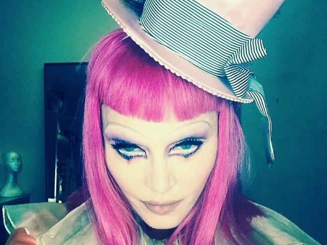 Madonna’s clown make-up might reflect how she feels with the custody battle going on across the other side of the world. Picture: Madonna / Instagram.