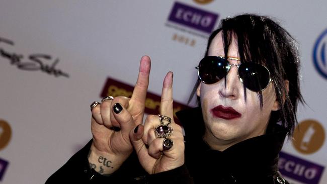 The always controversial Marilyn Manson is facing his biggest scandal yet. Picture: AP