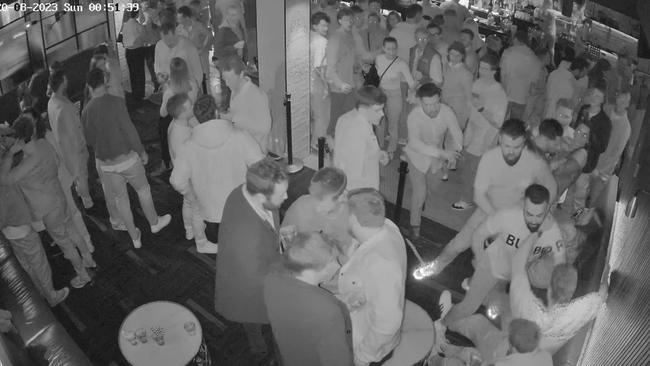 CCTV footage shows the affray inside the bar prior to Jack Ziebell being bashed.