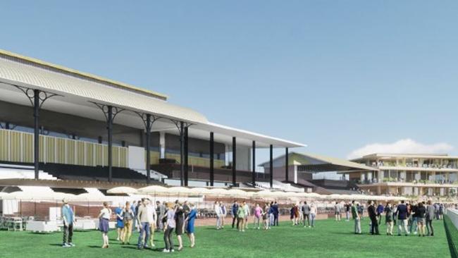 Artist illustration of the proposed The Terrace at Eagle Farm racecourse. Picture: supplied