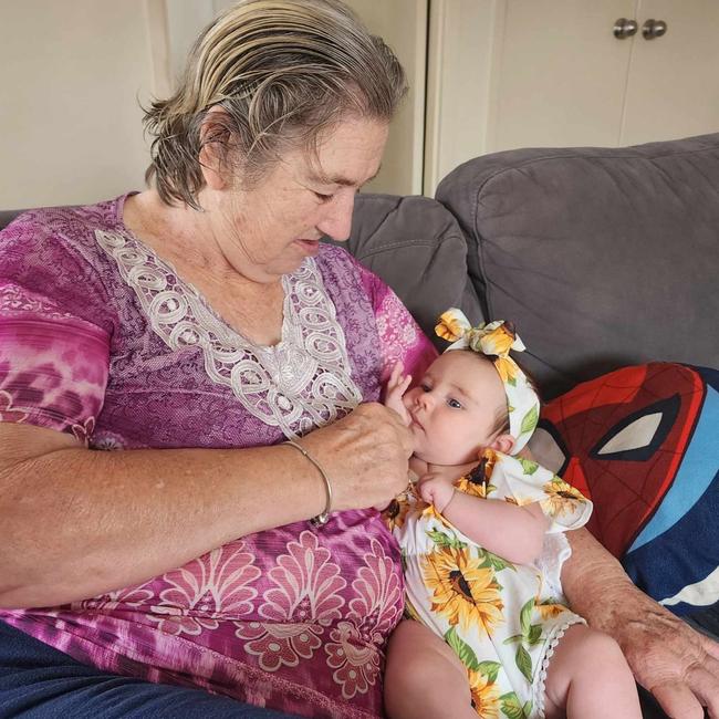 Robyn Connelly with her great-granddaughter Elora.