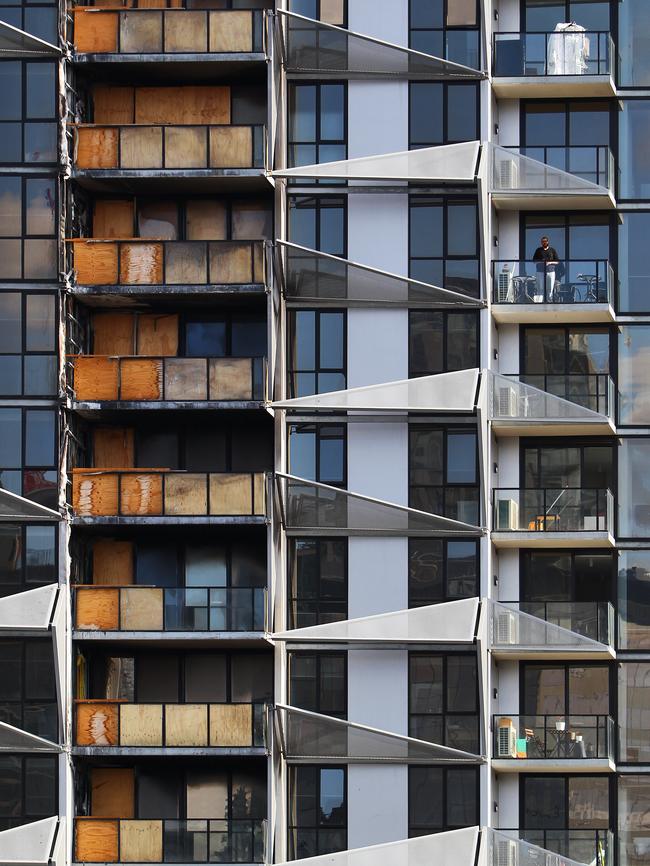 Lacrosse Tower in Docklands where developers used flammable cladding, causing a fire which was started by a cigarette butt.