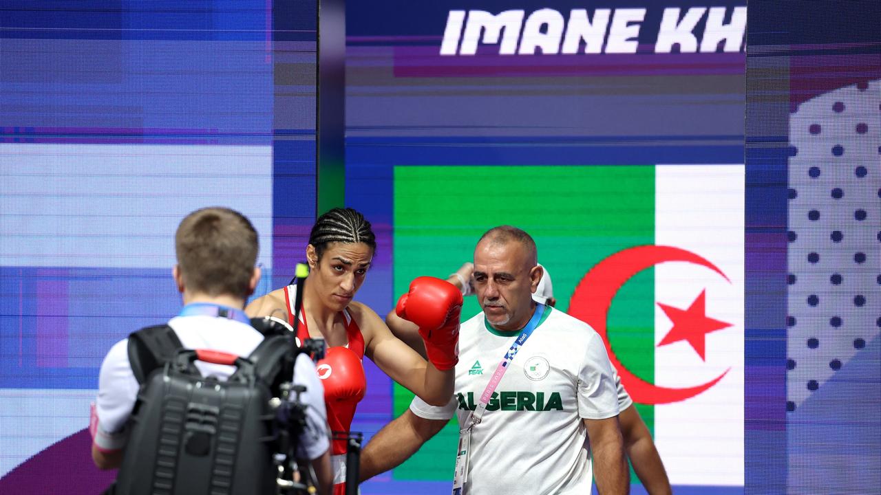 Imane Khelif of Team Algeria makes her way to the ring. Picture: Getty