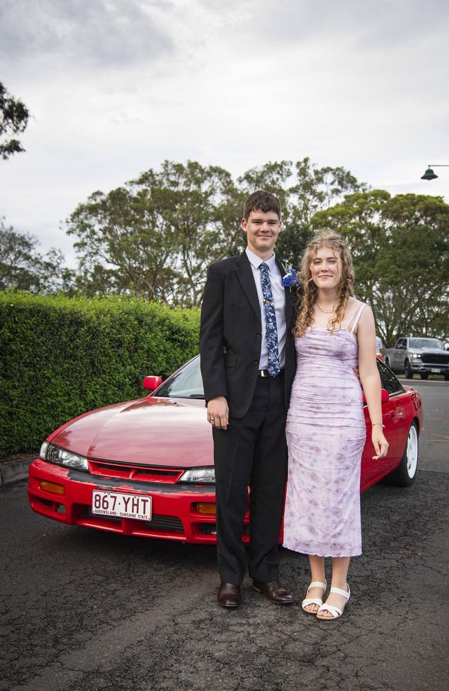 Graduate Jeremy Case and partner Jemma Hillyer at Toowoomba Christian College formal at Picnic Point, Friday, November 29, 2024. Picture: Kevin Farmer