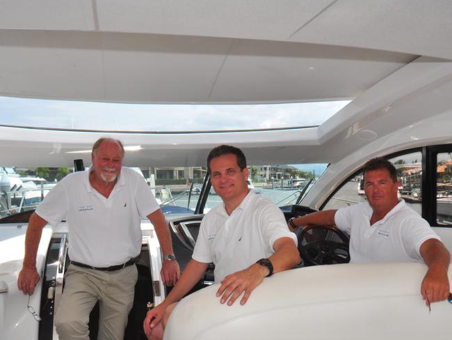 Peter Nicholson, Branko Jerbic and Warren Lee of Main Beach boat broker Yacht Boat Brokerage