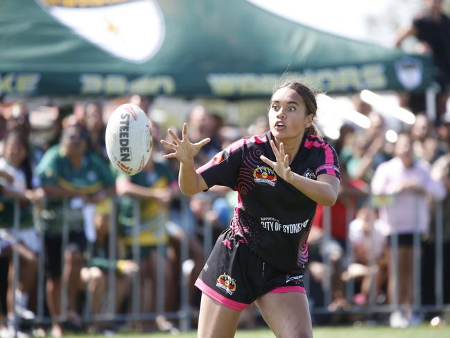 Aaliyah Haumono. Redfern All Blacks vs Bourke Warriors, Women. Koori Knockout Grand Finals, Bathurst. Picture: Warren Gannon Photography