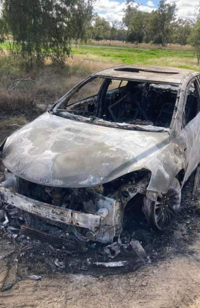 A group of armed offenders has been on a three-day crime spree through Goondiwindi, threatening residents, an elderly lady, stealing cars and then abandoning and torching them across the border in NSW.