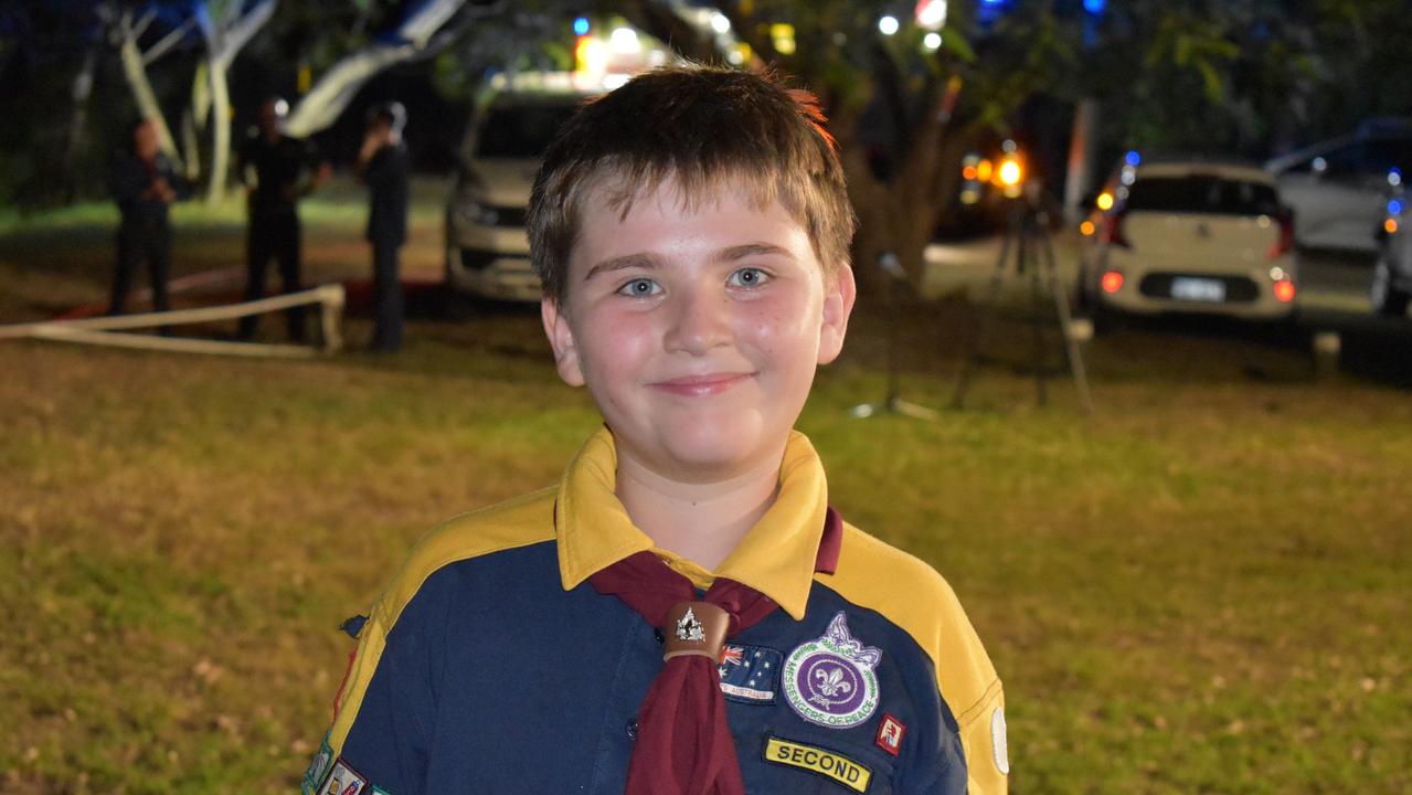 Rockhampton police officers and fire crews visited the Mount Archer Scout Group on Wednesday March 3, 2021. Photos: Vanessa Jarrett