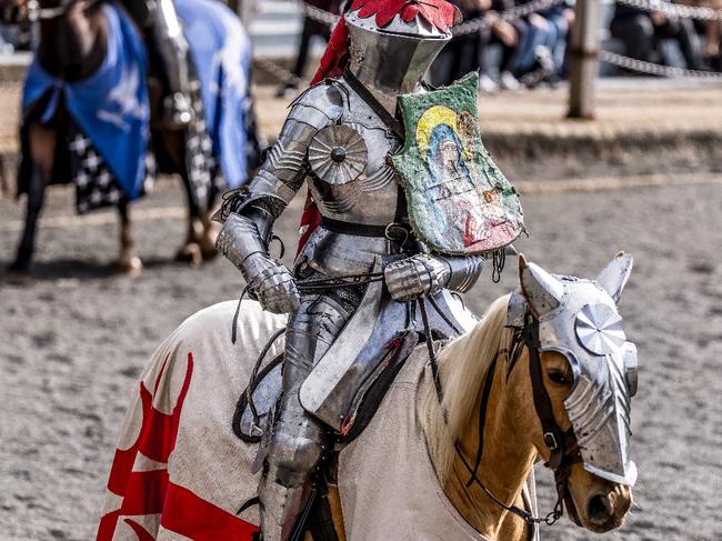 Renae Marisma won the Australian National Jousting title in Ballarat last weekend. Picture: Kryal Castle.